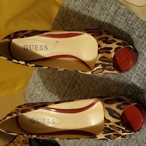 Guess leopard heels